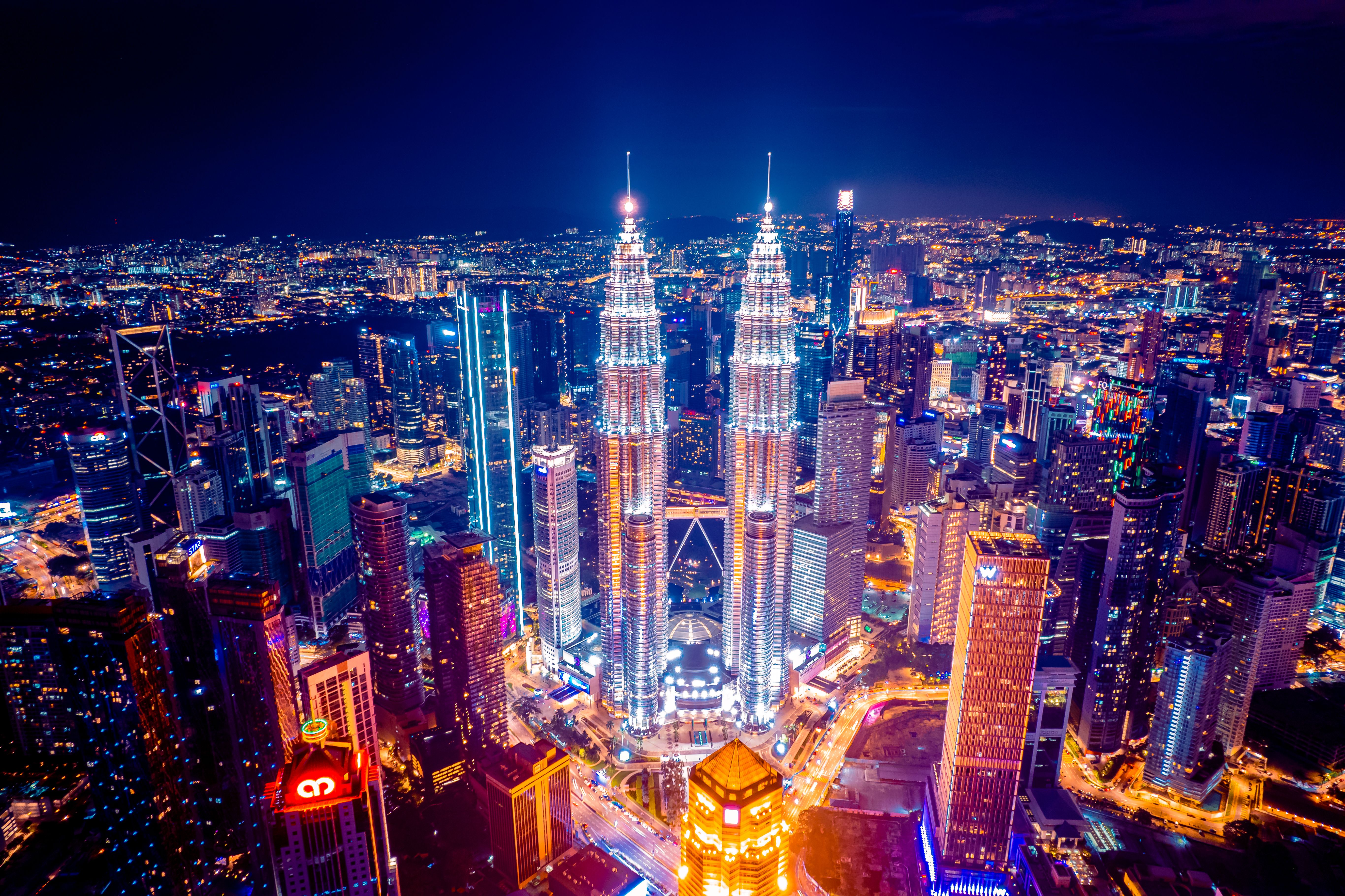 vibrant-kuala-lumpur-night-aerial-cityscape-free-stock-photo