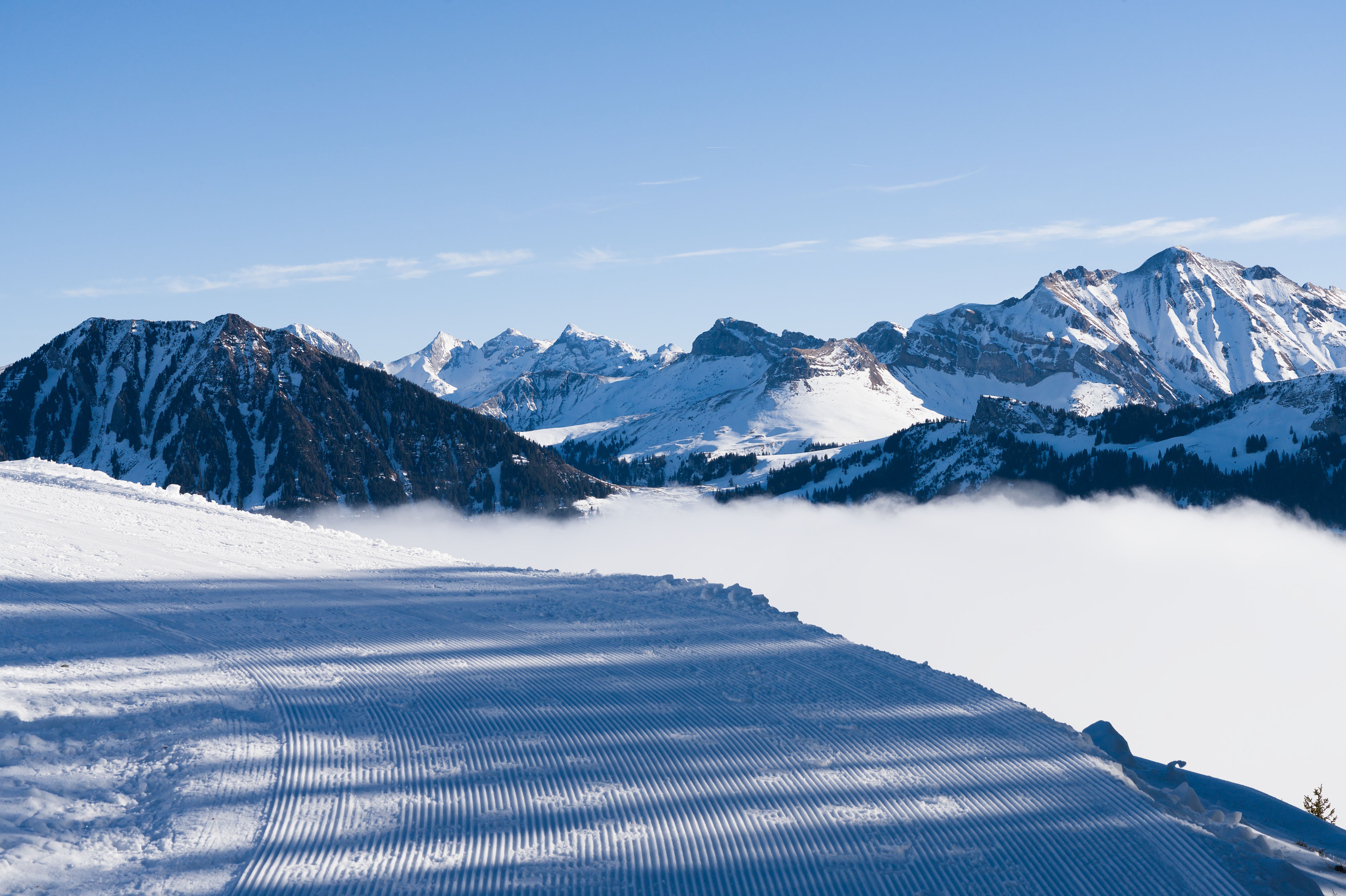 Scenic Swiss Alps Winter Landscape · Free Stock Photo
