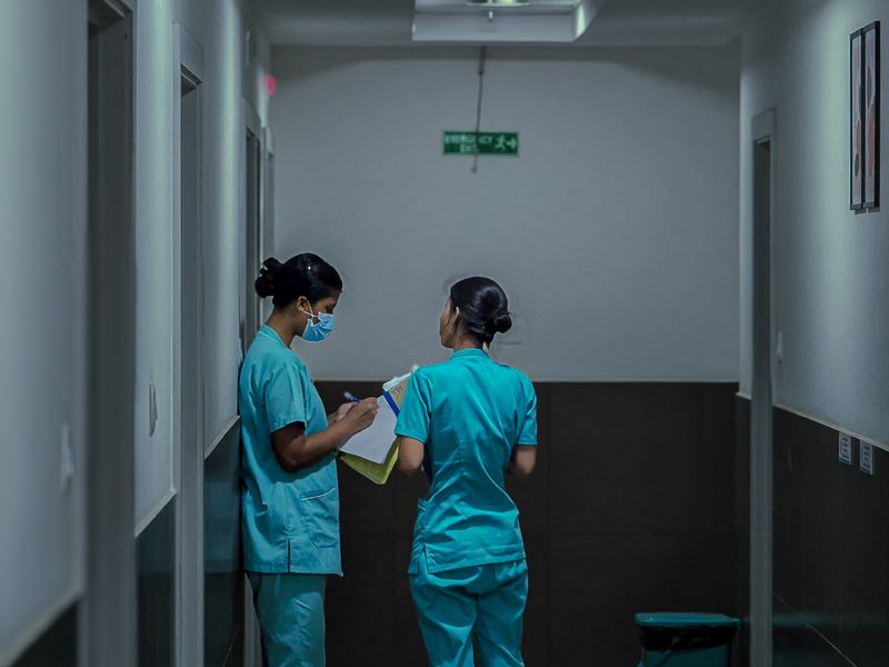 Healthcare professionals at the hospital