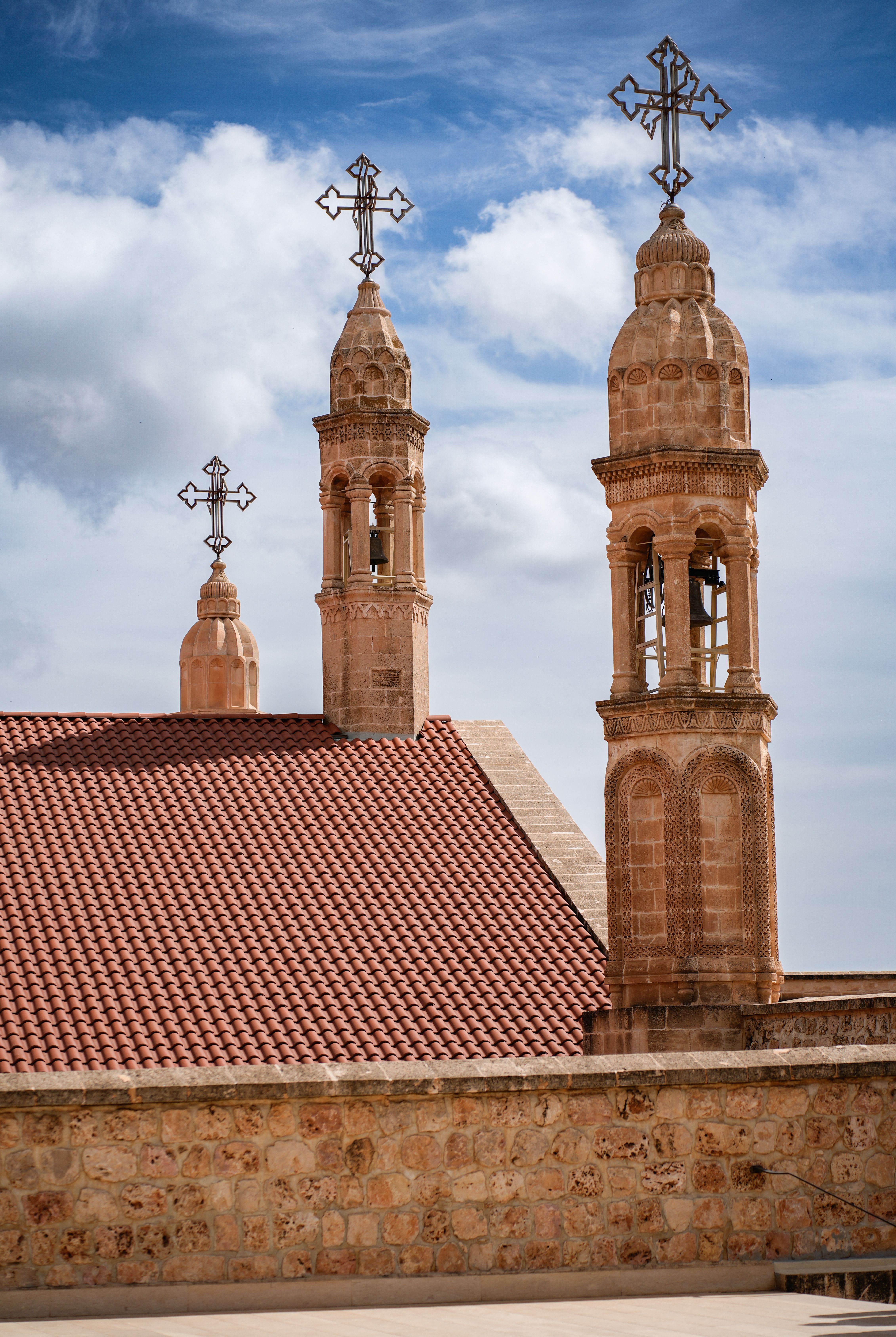 Ancient Church Bell Towers Against Blue Sky · Free Stock Photo