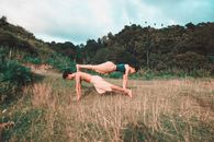 Coupe Doing Yoga