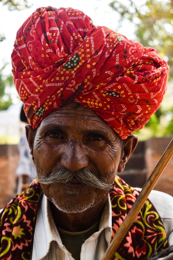 Portrait of Old Man in Traditional Turban · Free Stock Photo