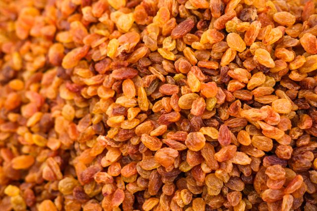 Golden seedless raisins in bulk, naturally dried