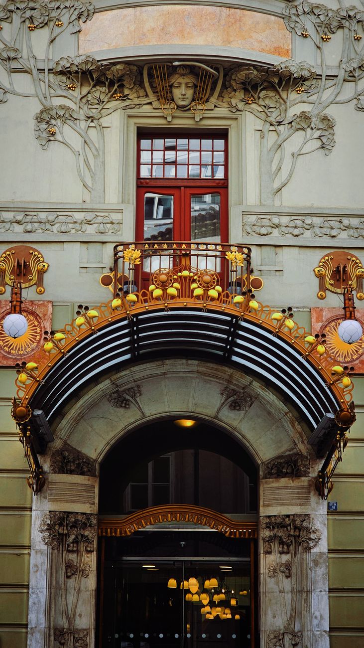 Detailed Art Nouveau facade featuring ornate sculptures and decorative elements, highlighting architectural beauty.. pexels,
