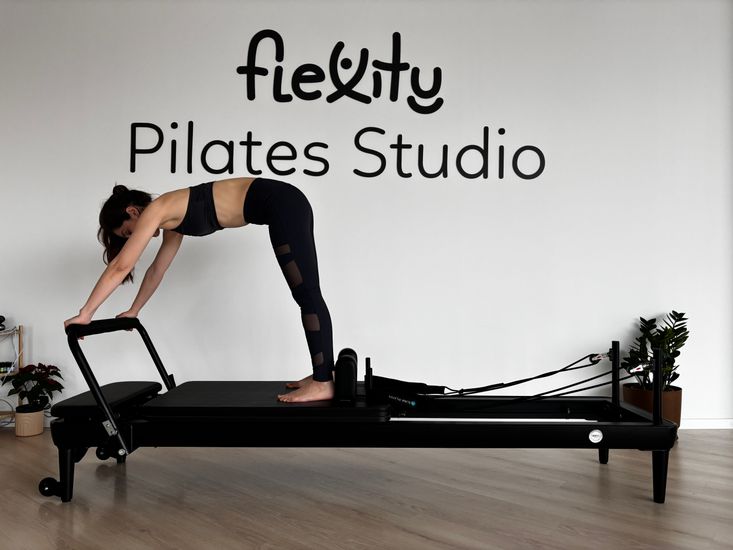 Close-up of professional Pilates equipment in use