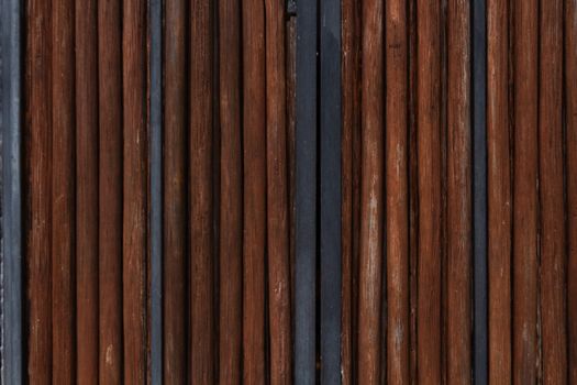 Close-up of a rustic wooden wall with vertical lines, capturing natural textures.