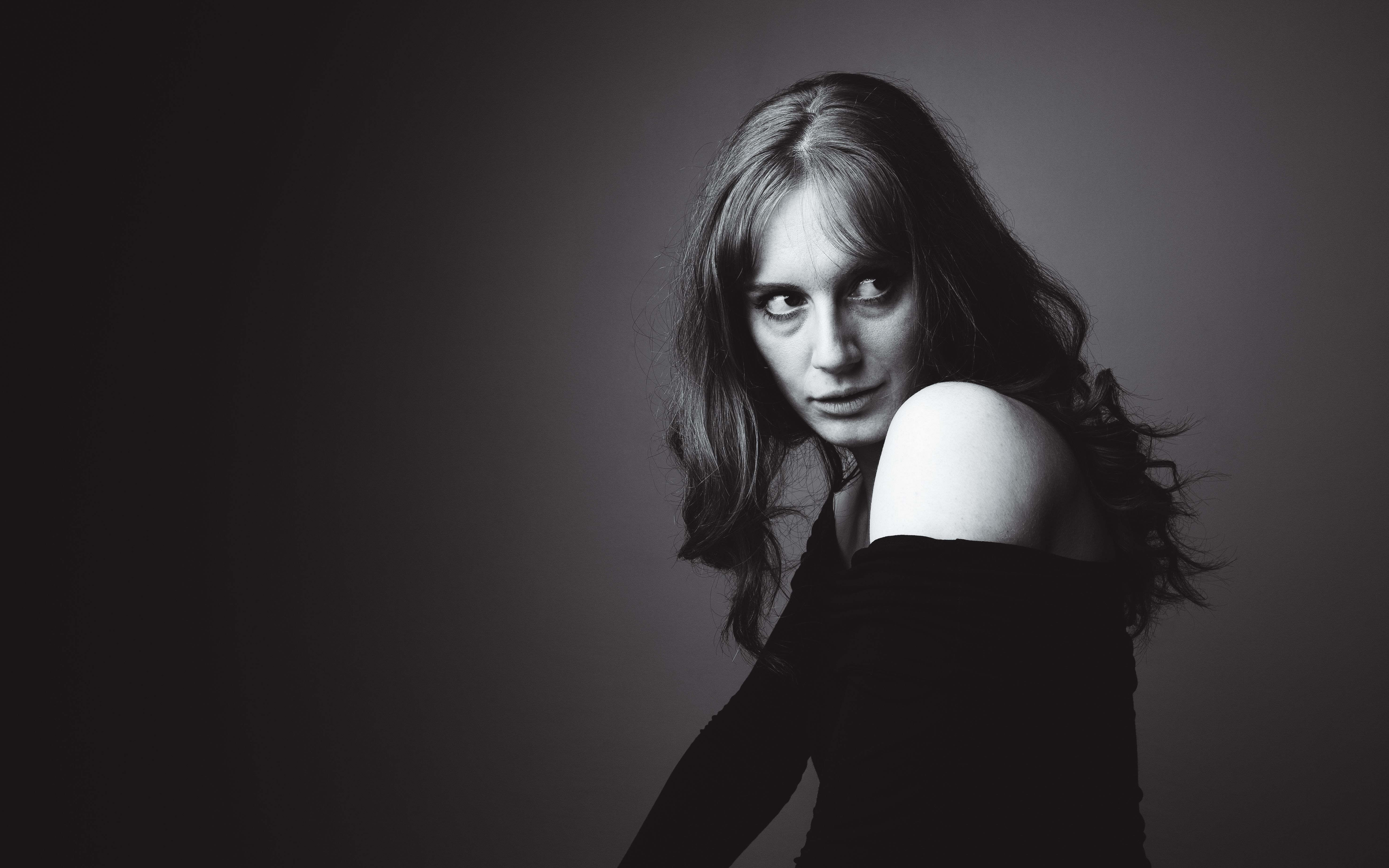 Elegant Black and White Studio Portrait of a Woman · Free Stock Photo