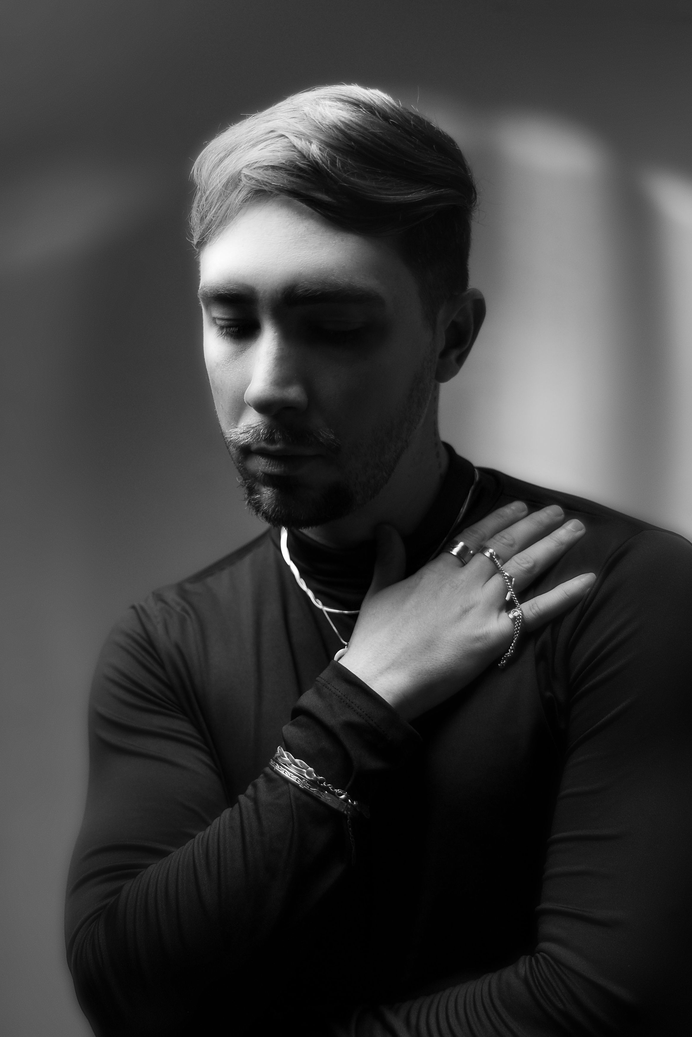 Black and White Artistic Portrait of a Young Man · Free Stock Photo