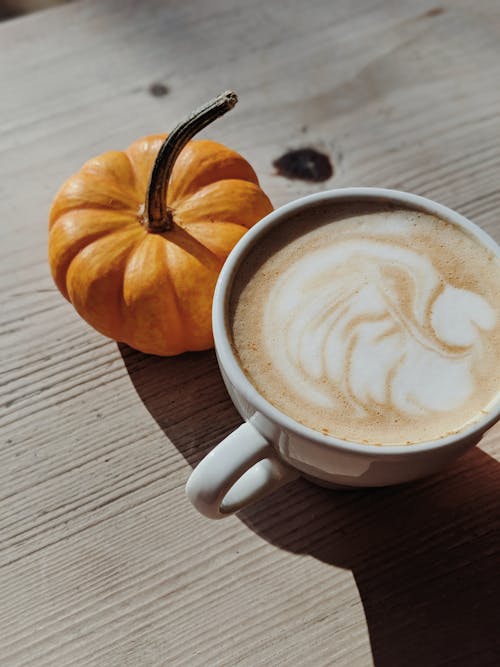 Free Mug of Cafe Latte Stock Photo