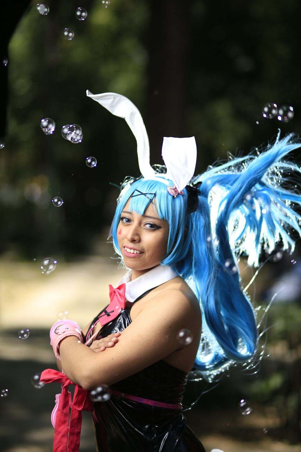Cosplay Modela Cosplay Model with Blue Hair in Ciudad de México · Free Stock Photo