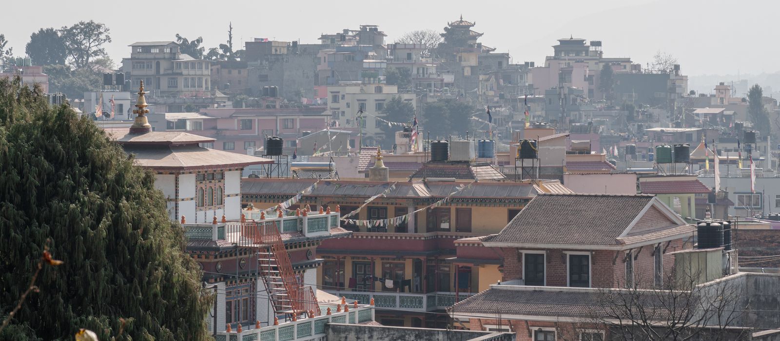 A stunning view of Kathmandu's unique architectural skyline during the day. — flights from Bhadrapur to Kathmandu