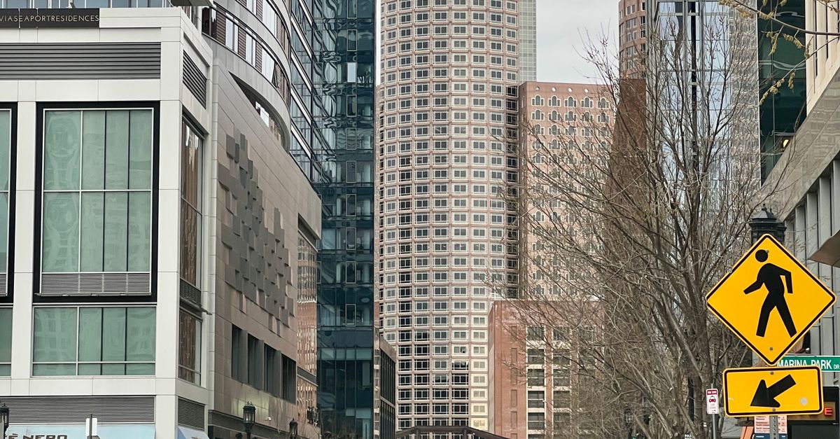 Urban Cityscape with Modern High Rises in Boston Free