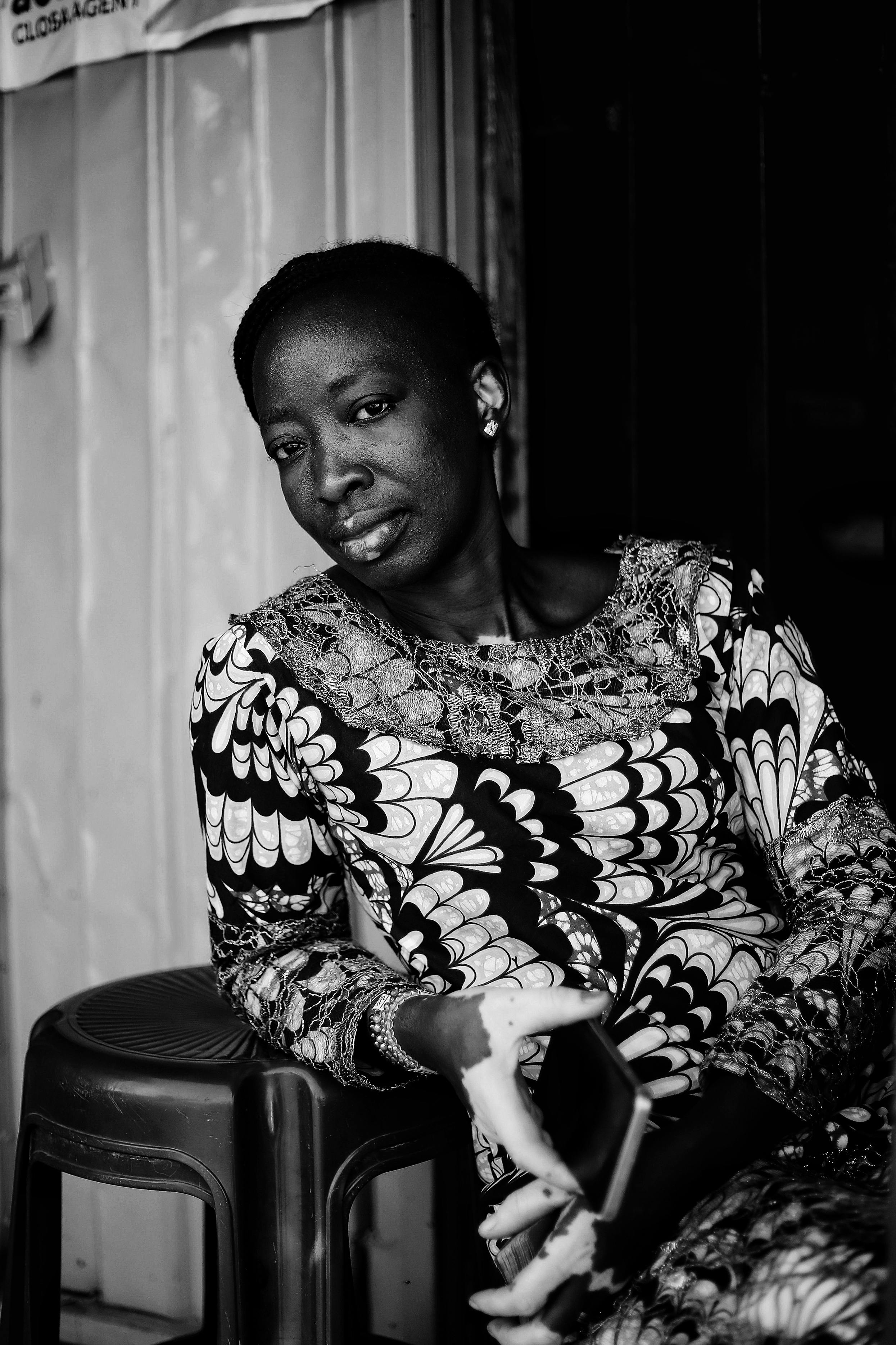 portrait of woman in traditional african attire