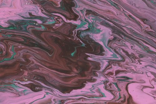 Free Dynamic abstract fluid art composition with vibrant pink and teal swirls creating a mesmerizing visual. Stock Photo