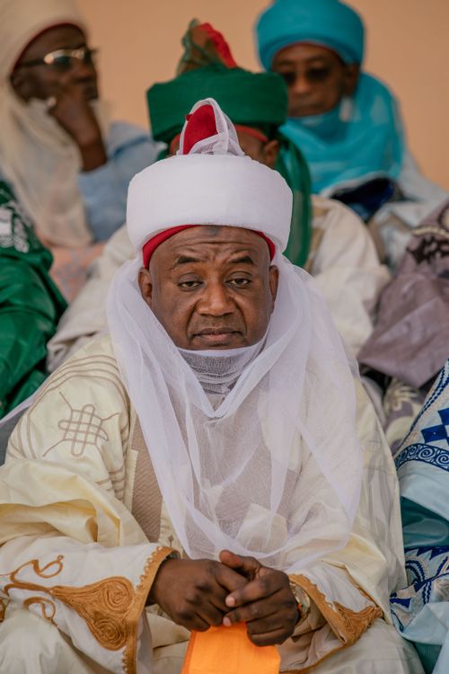 Free Elderly men in traditional African attire attending a cultural ceremony, showcasing rich heritage. Stock Photo