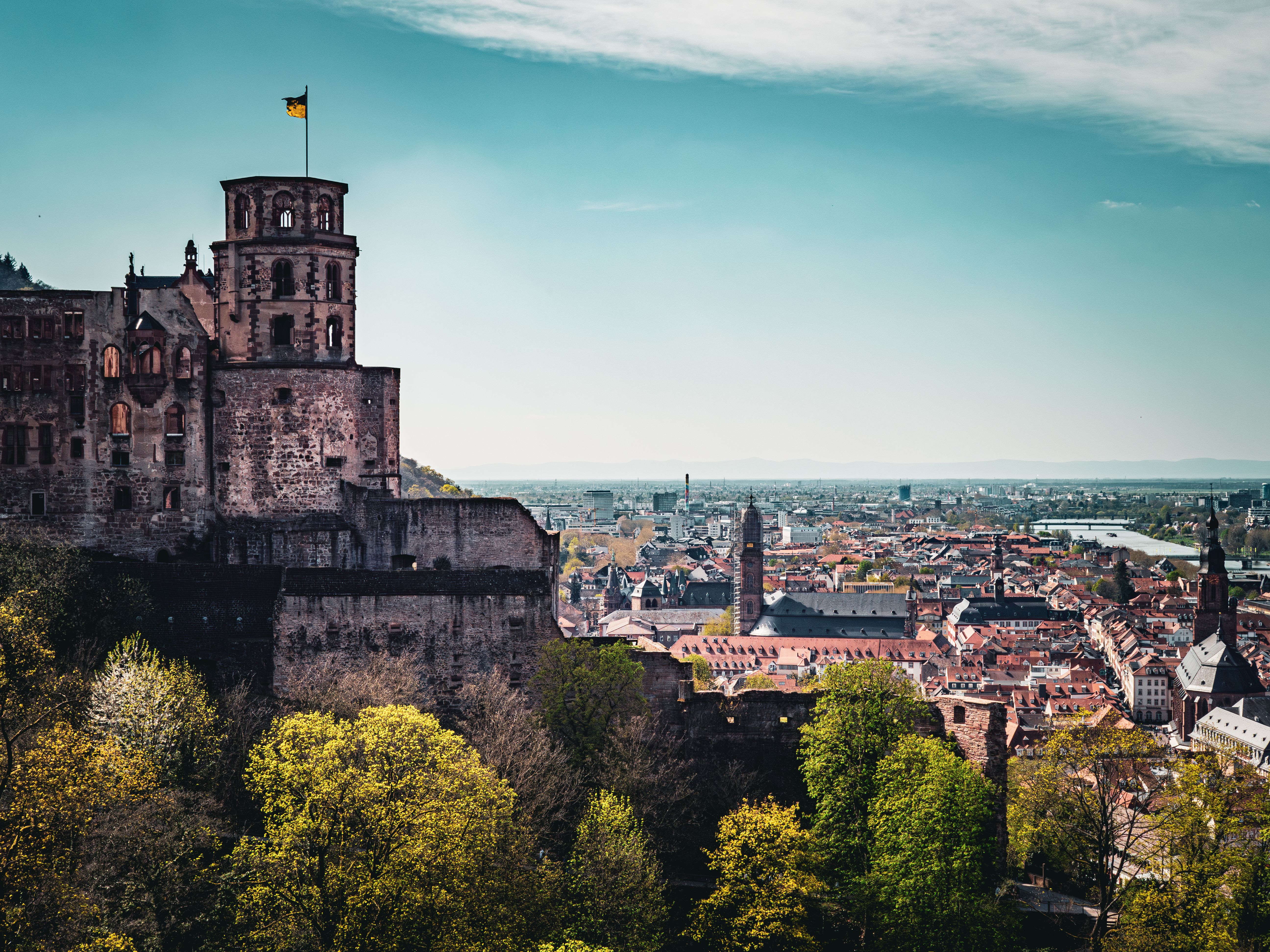 Panoramic View of Heidelberg Castle and Cityscape · Free Stock Photo