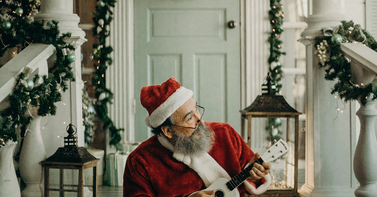 Man In Santa Claus Costume sitting on The door way · Free Stock Photo