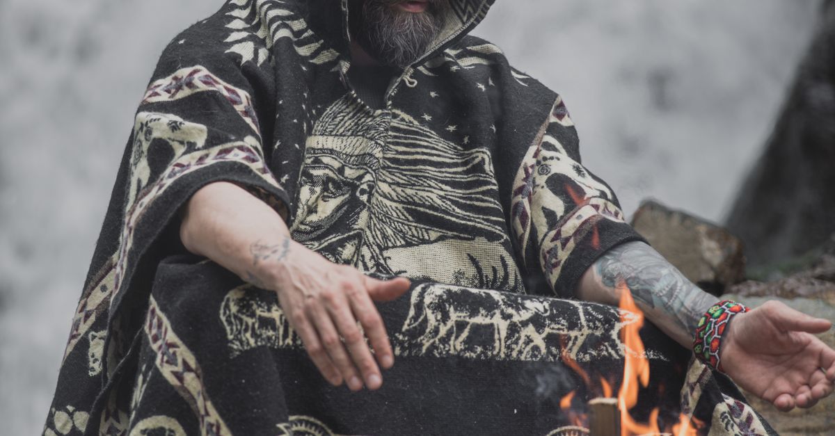 Real Shaman Ritual Mystical Shaman Performing Ritual by Fire · Free Stock Photo