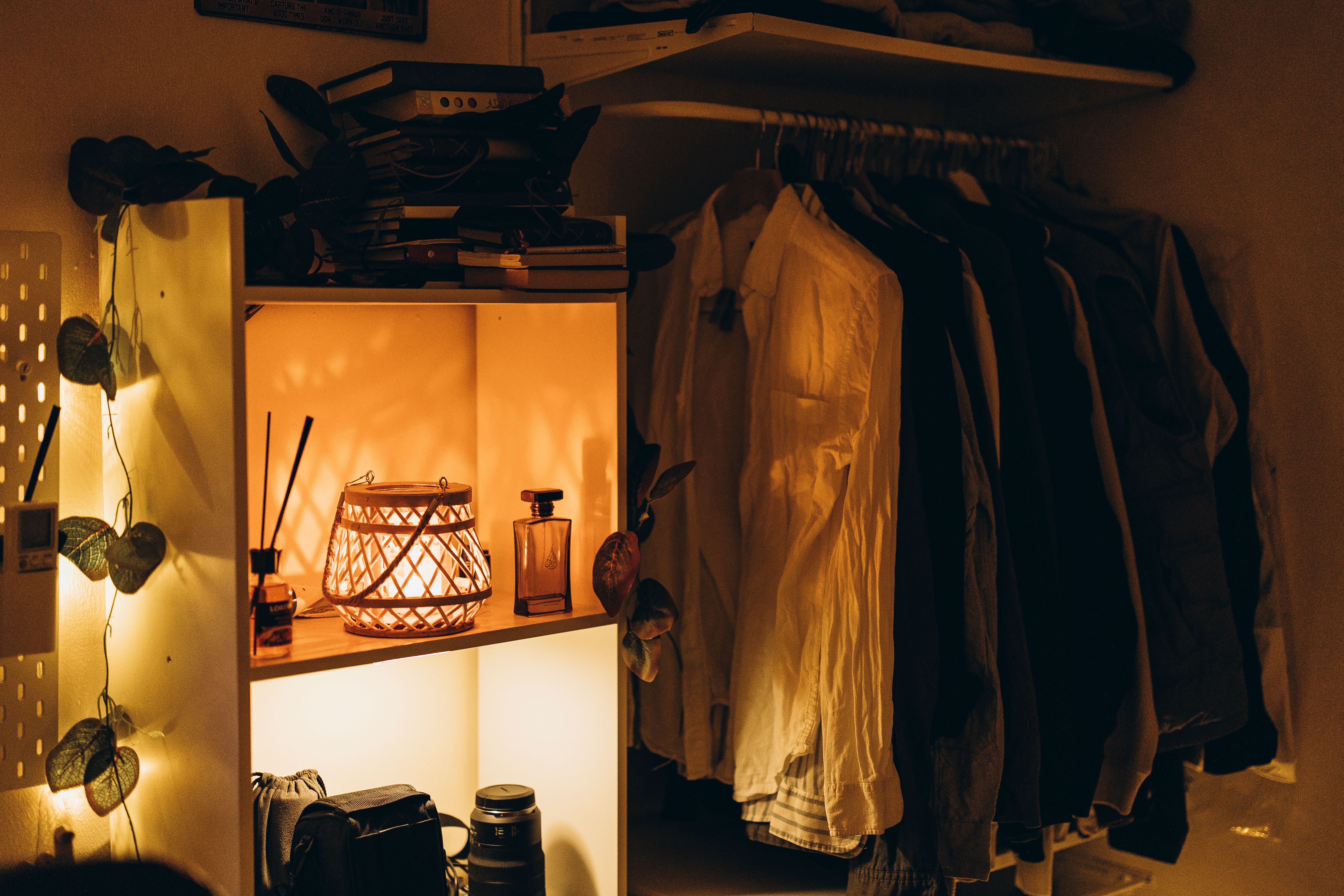 Cozy Bedroom Interior with Warm Lighting · Free Stock Photo