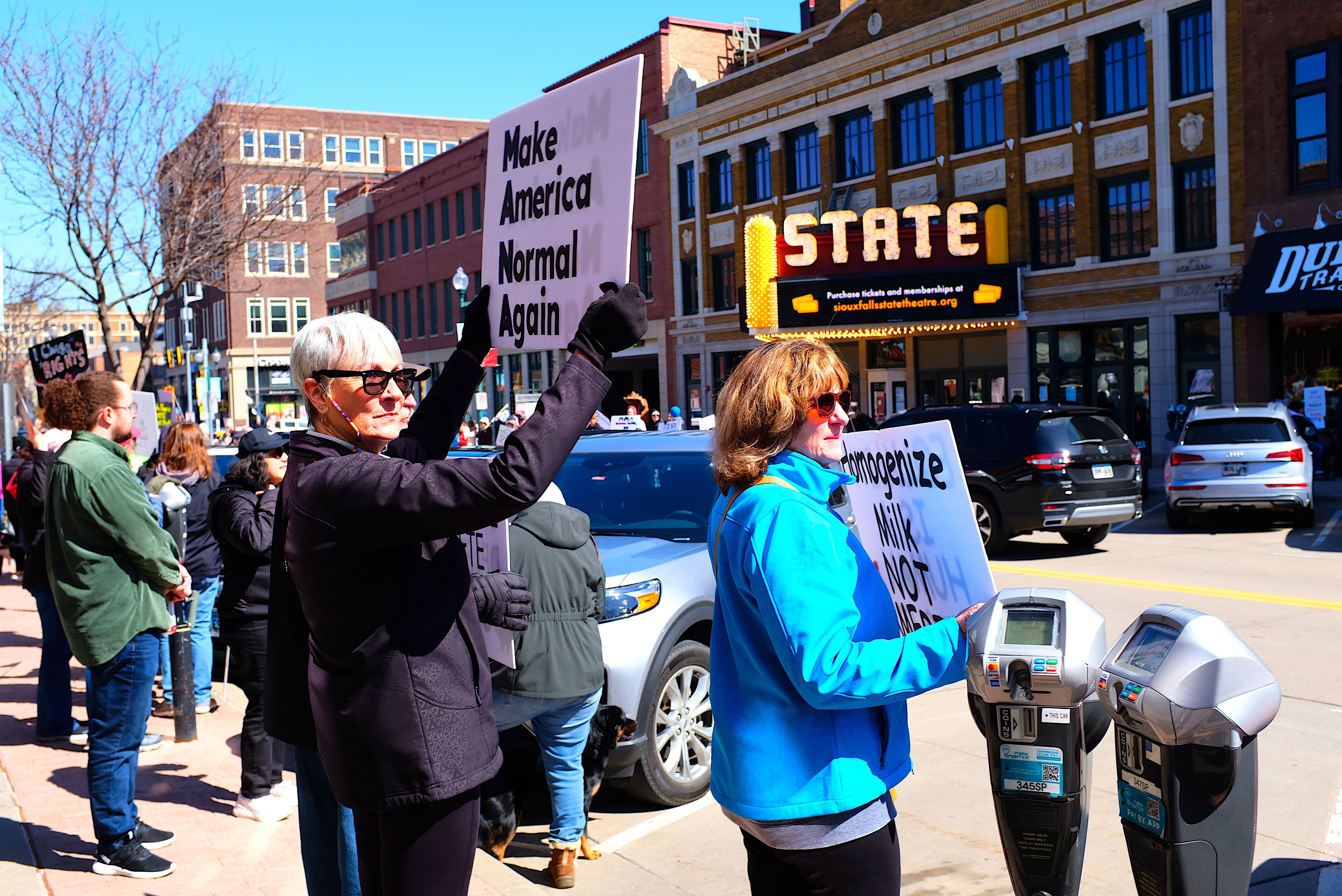 Protest Outside Small Town State Theater · Free Stock Photo