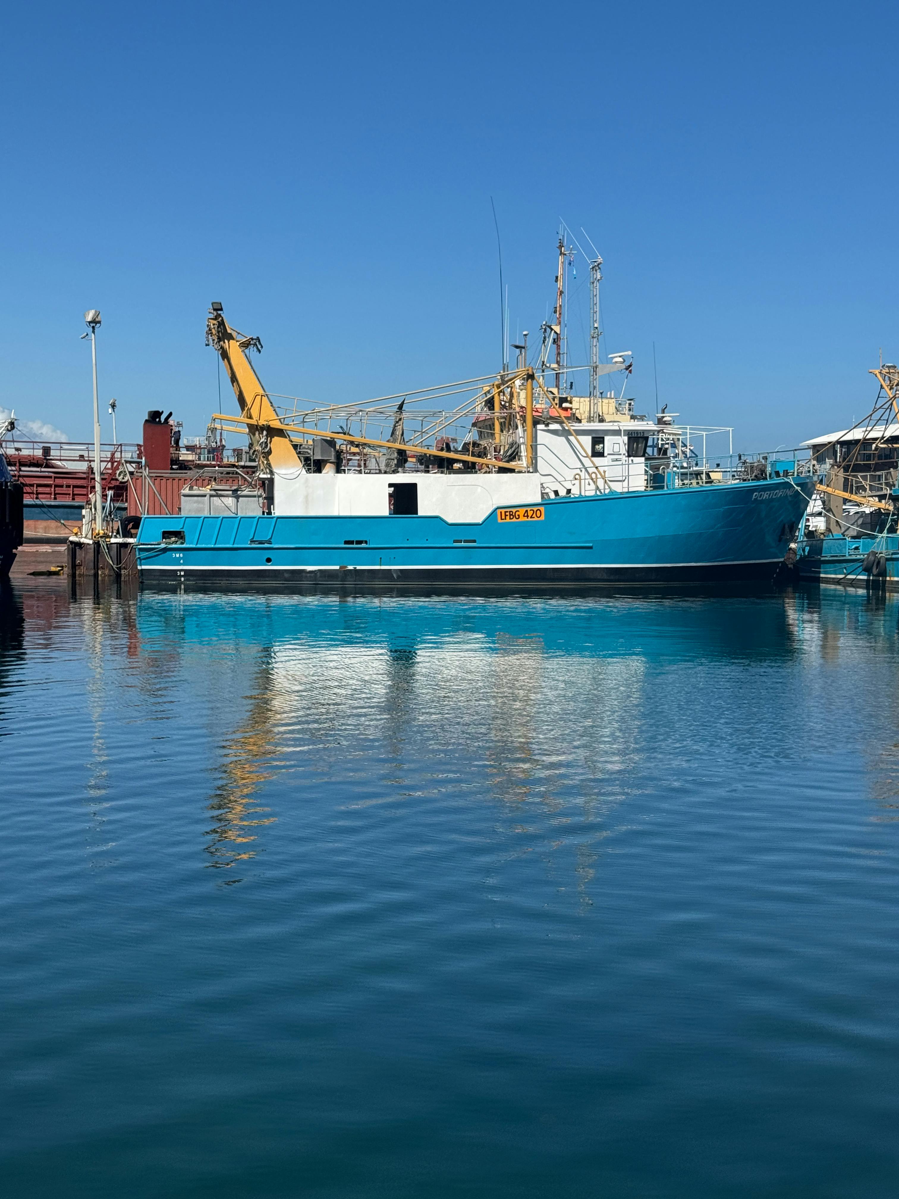 Fishing boat docked in an Australian harbour