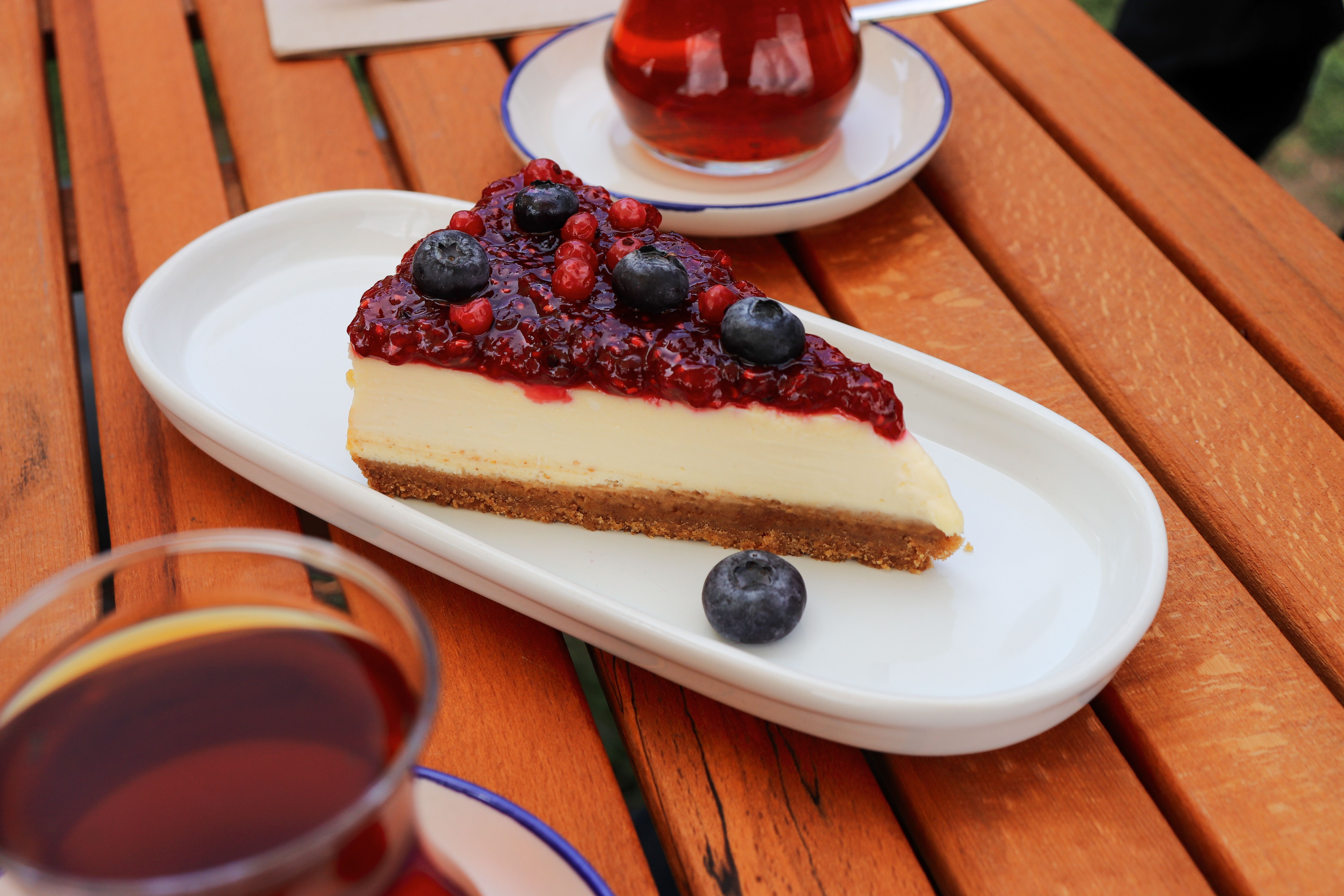 Coffee with homemade plate cake