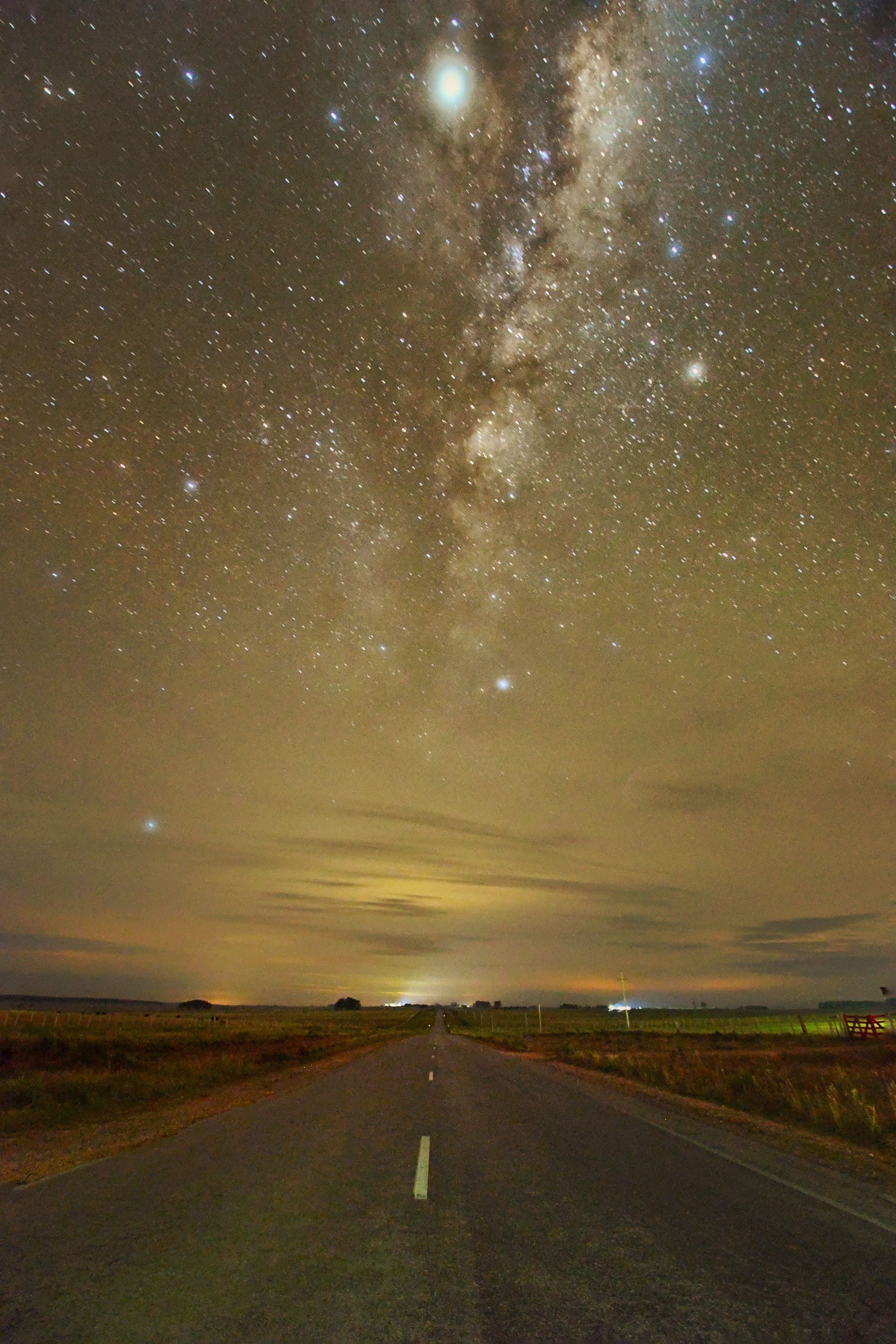 Starry Night Sky over Remote Roadway · Free Stock Photo