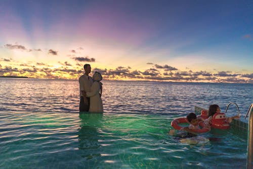 Scenic View Of Ocean During Dawn