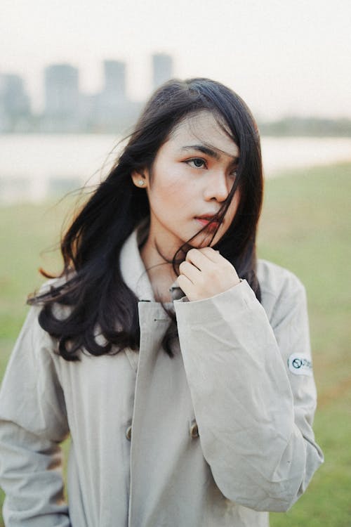 Free Photo Of Woman Wearing Grey Jacket Stock Photo