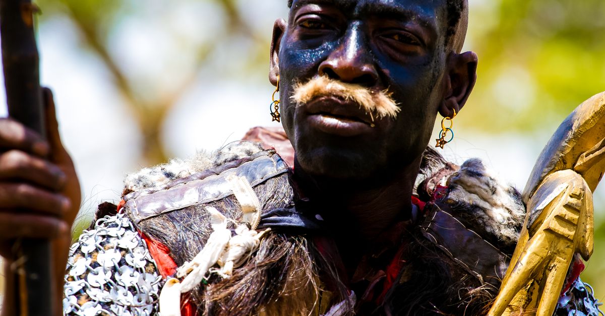 African Traditional First Ritual Traditional African Ritual Performer Portrait · Free Stock Photo