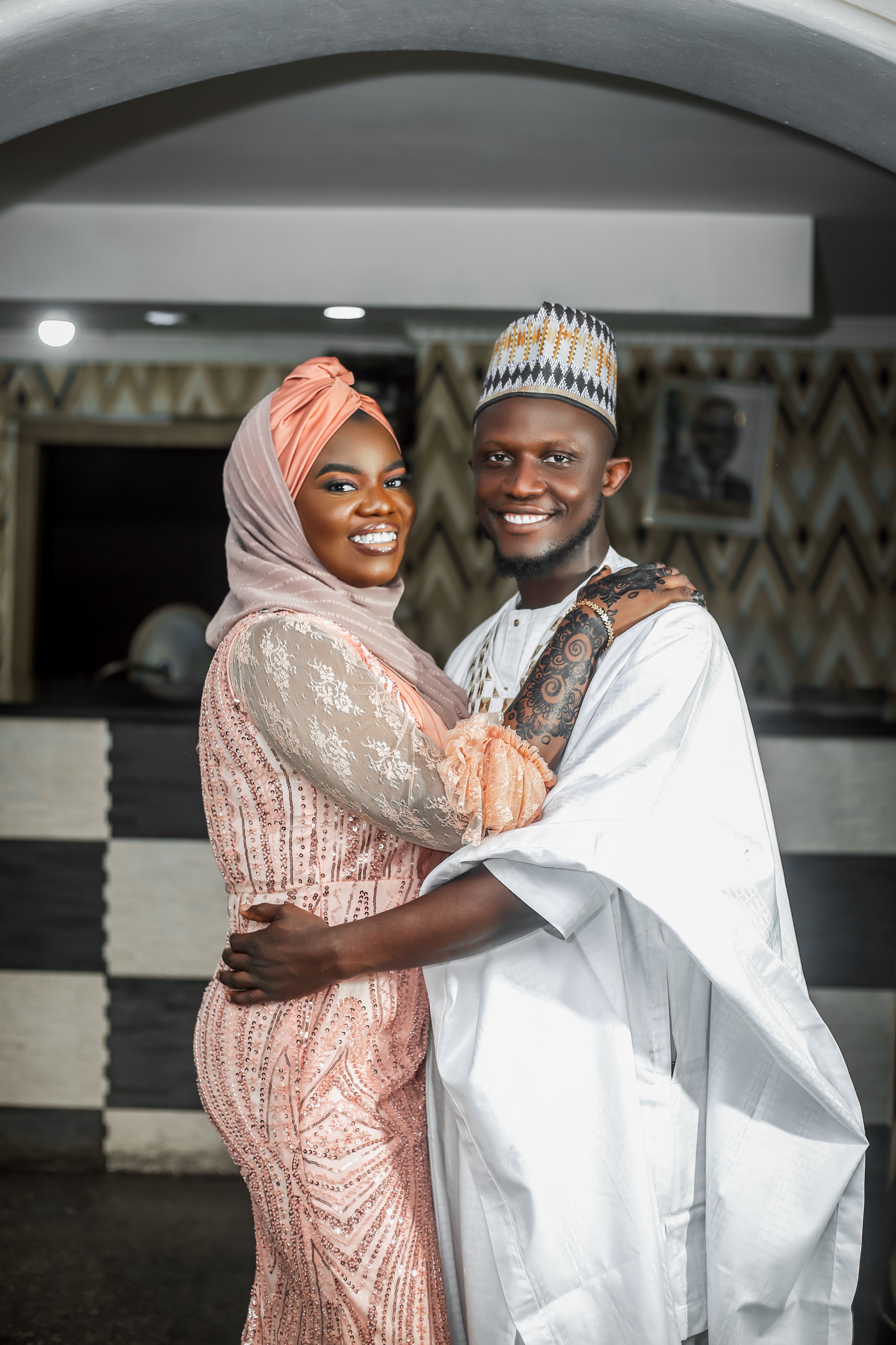 cameroon dating app – smiling couple in traditional attire
