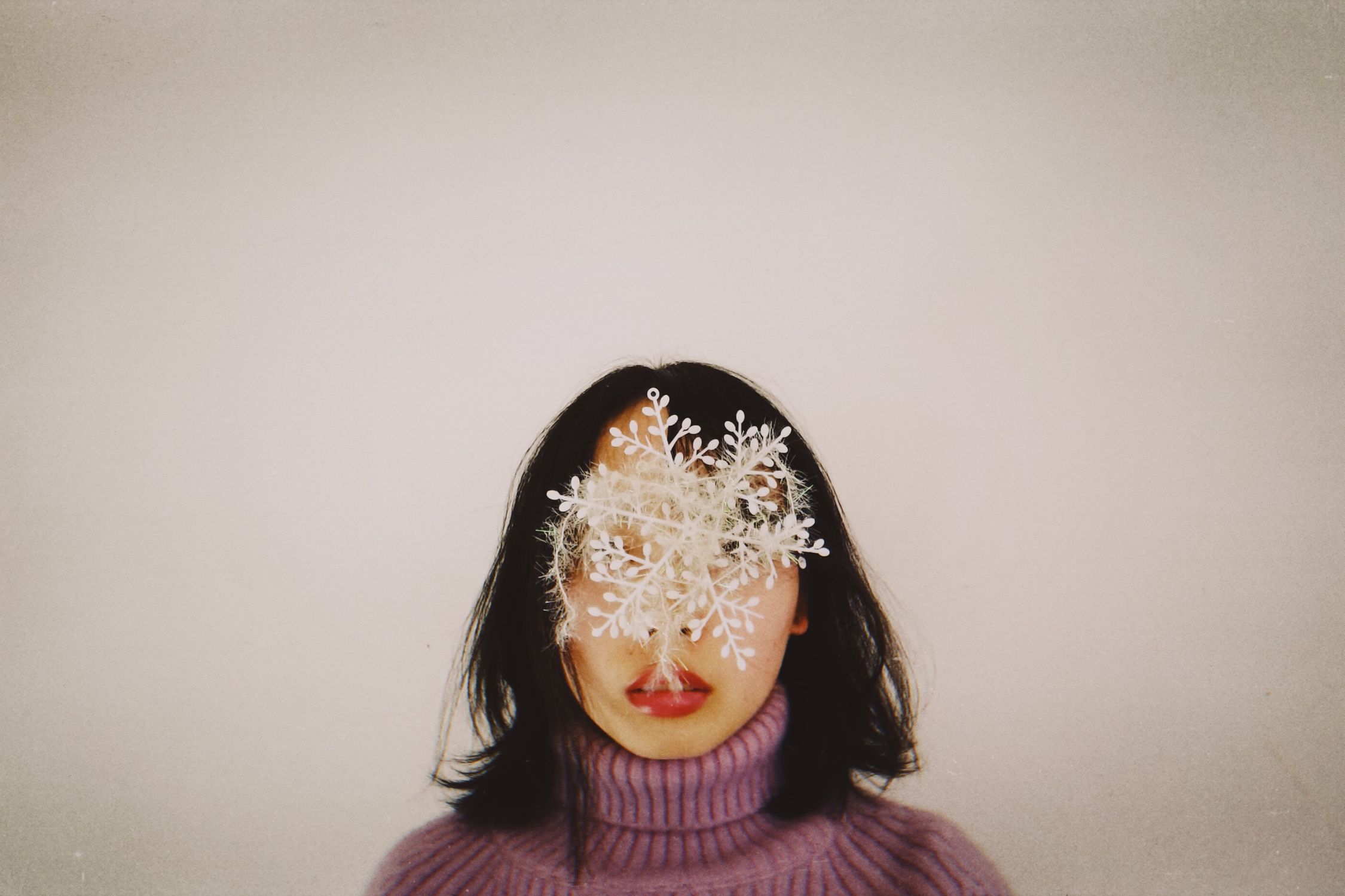 Snowflake Woman Portrait of Woman with Snowflake on Face · Free Stock Photo