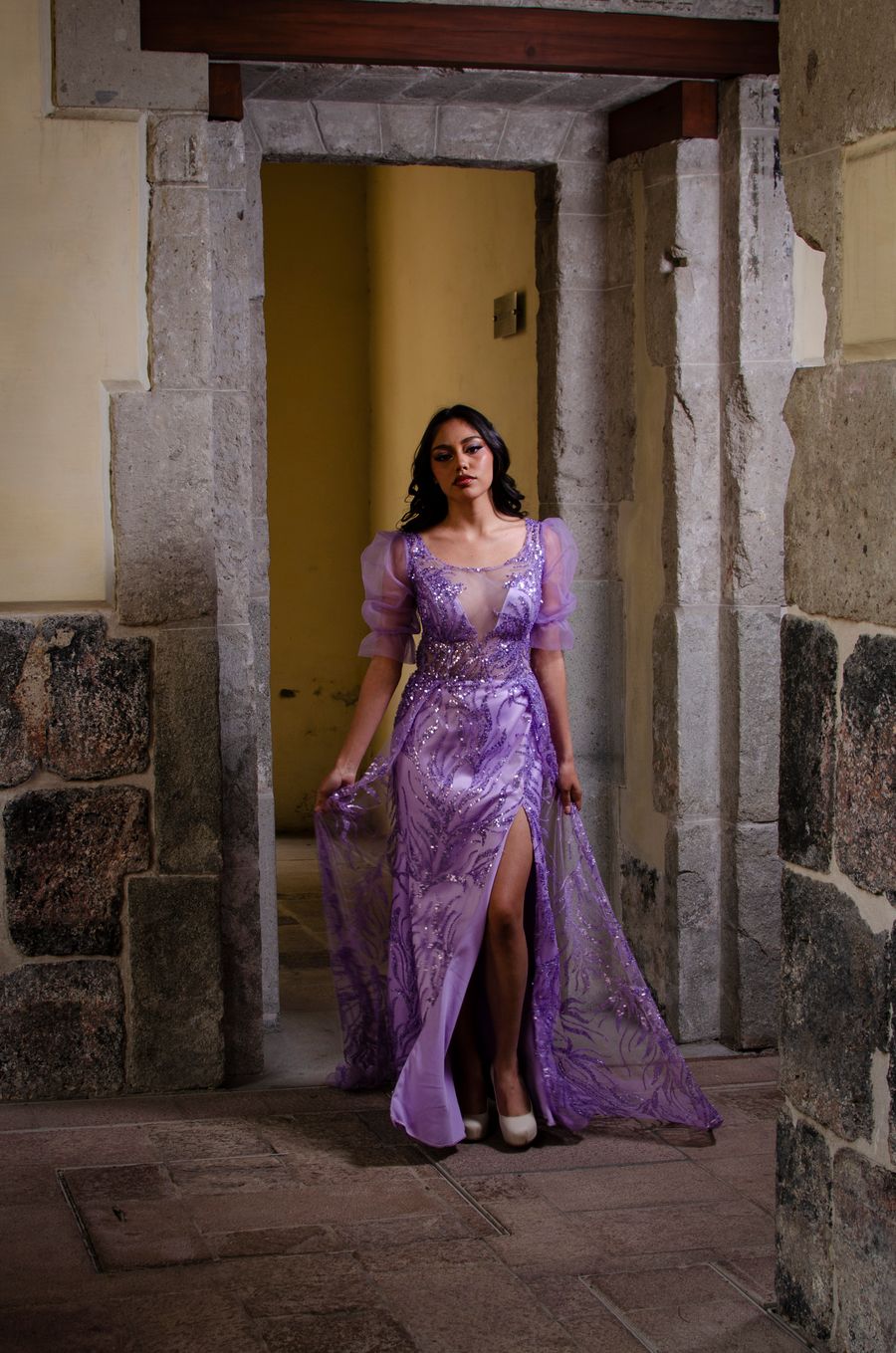 Lilas Draped Gown