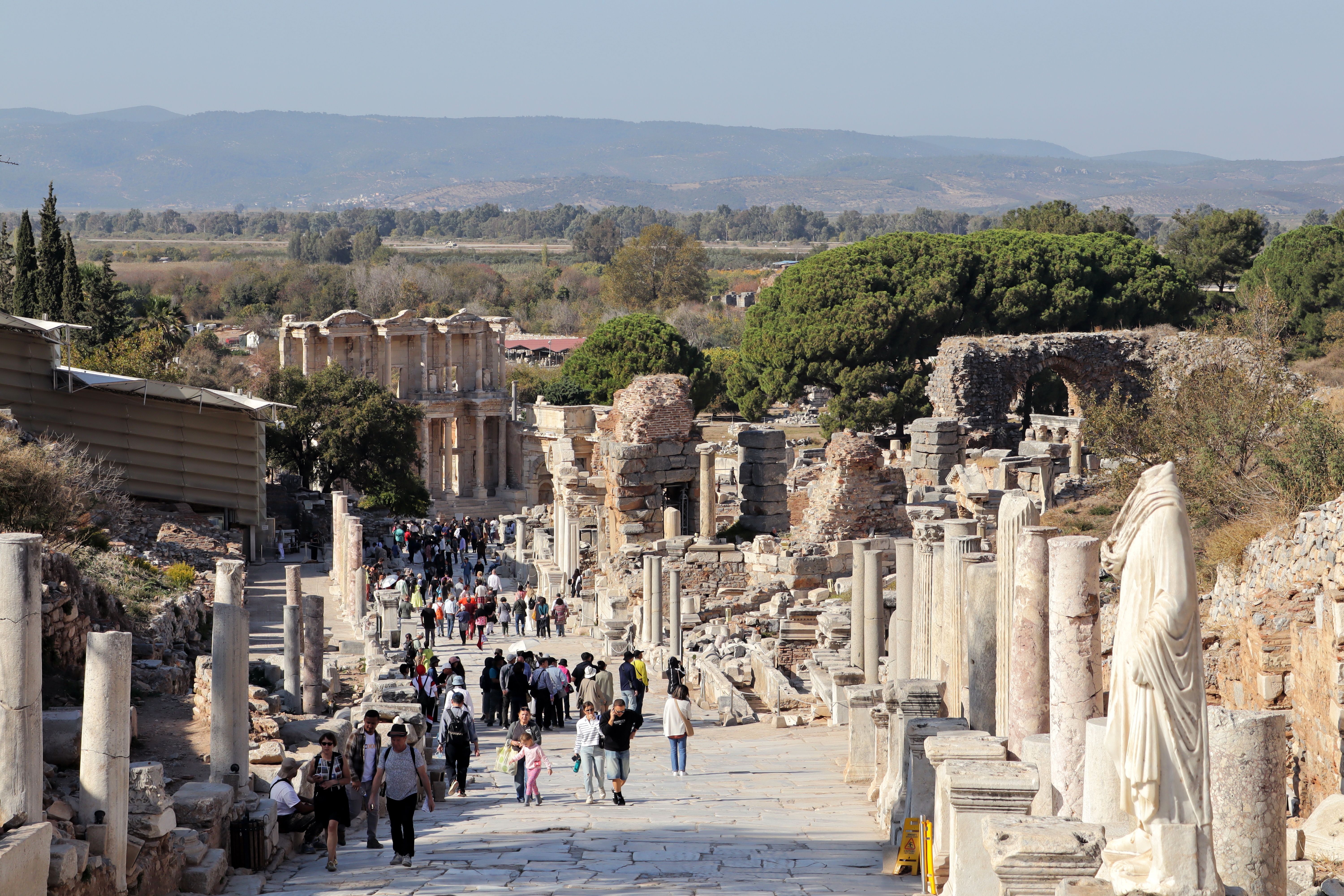 Tourists Exploring Ancient Ruins of Ephesus · Free Stock Photo