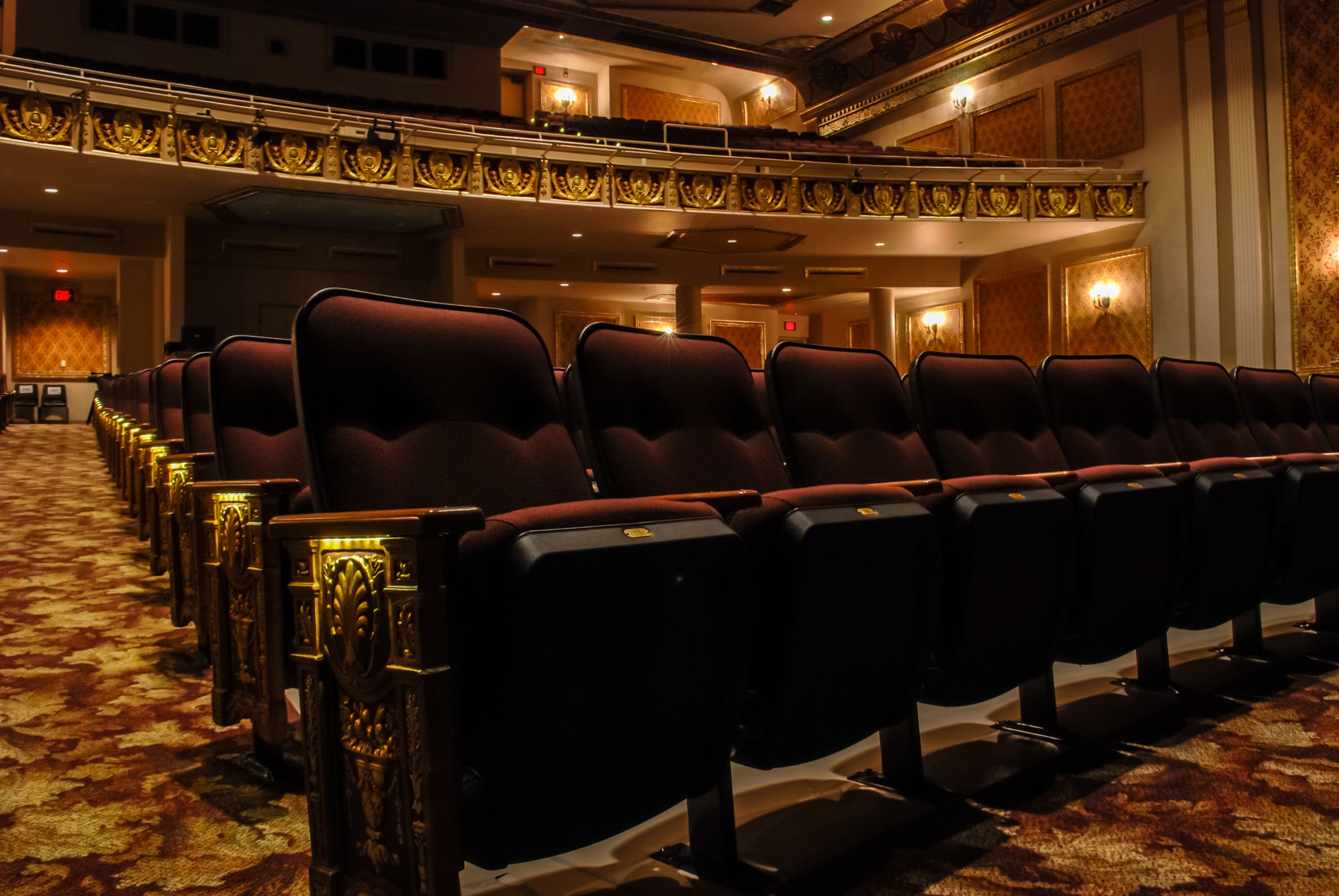 Elegant Vintage Theater Interior with Ornate Decor · Free Stock Photo