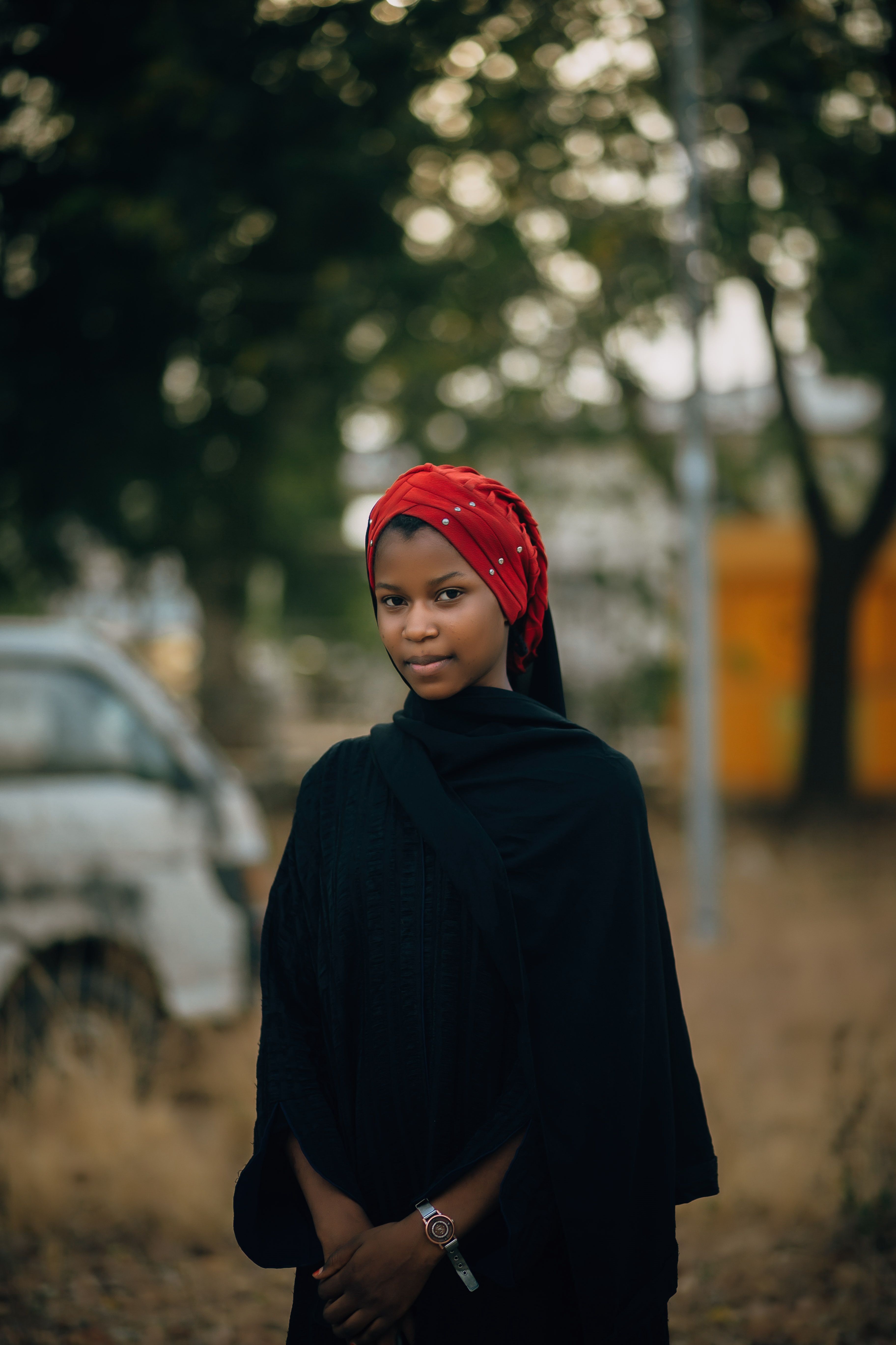 Young Woman in Black Hijab Outdoors · Free Stock Photo