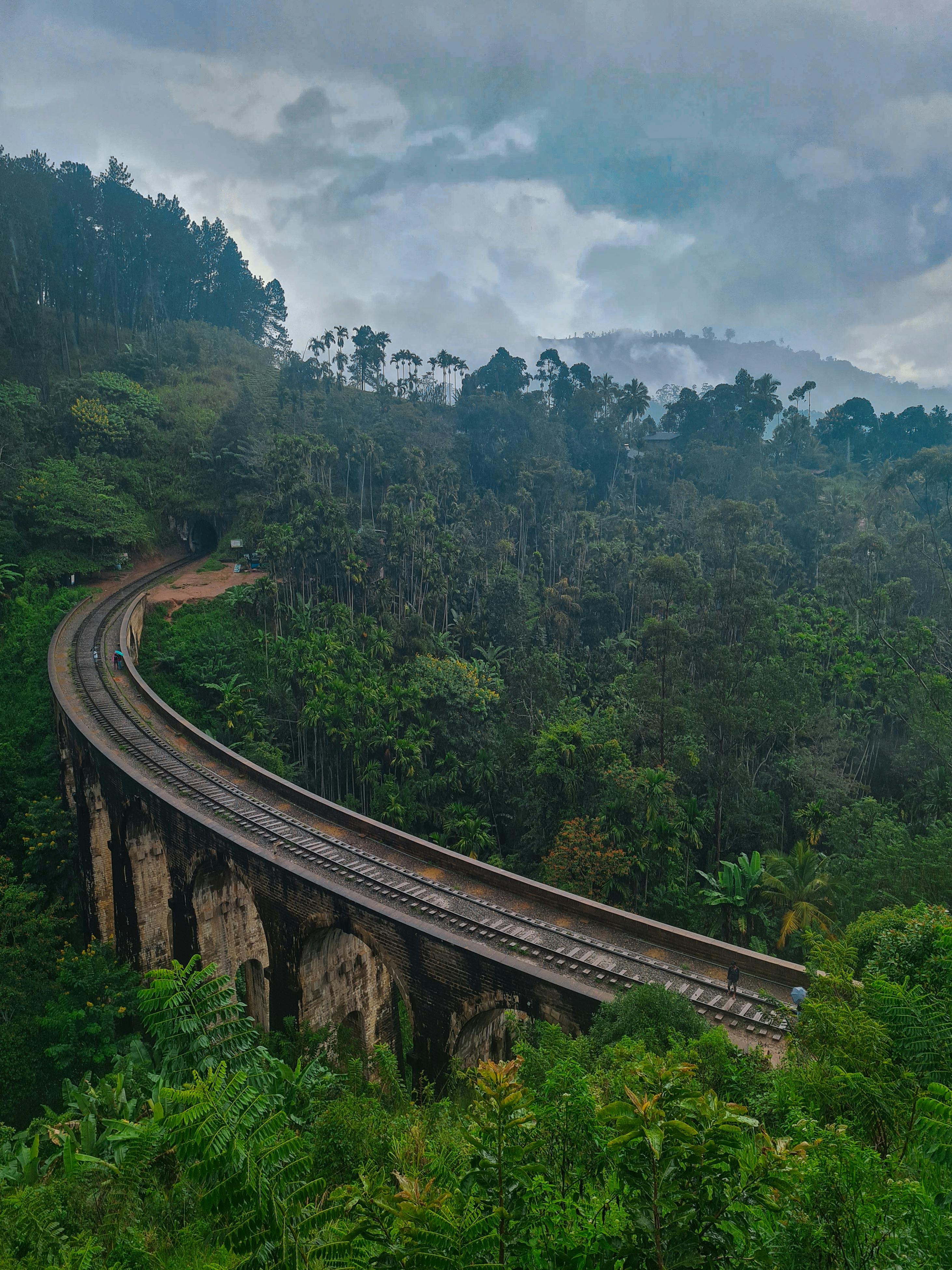 Nine Arches Bridge Ella, Sri Lanka aerial view