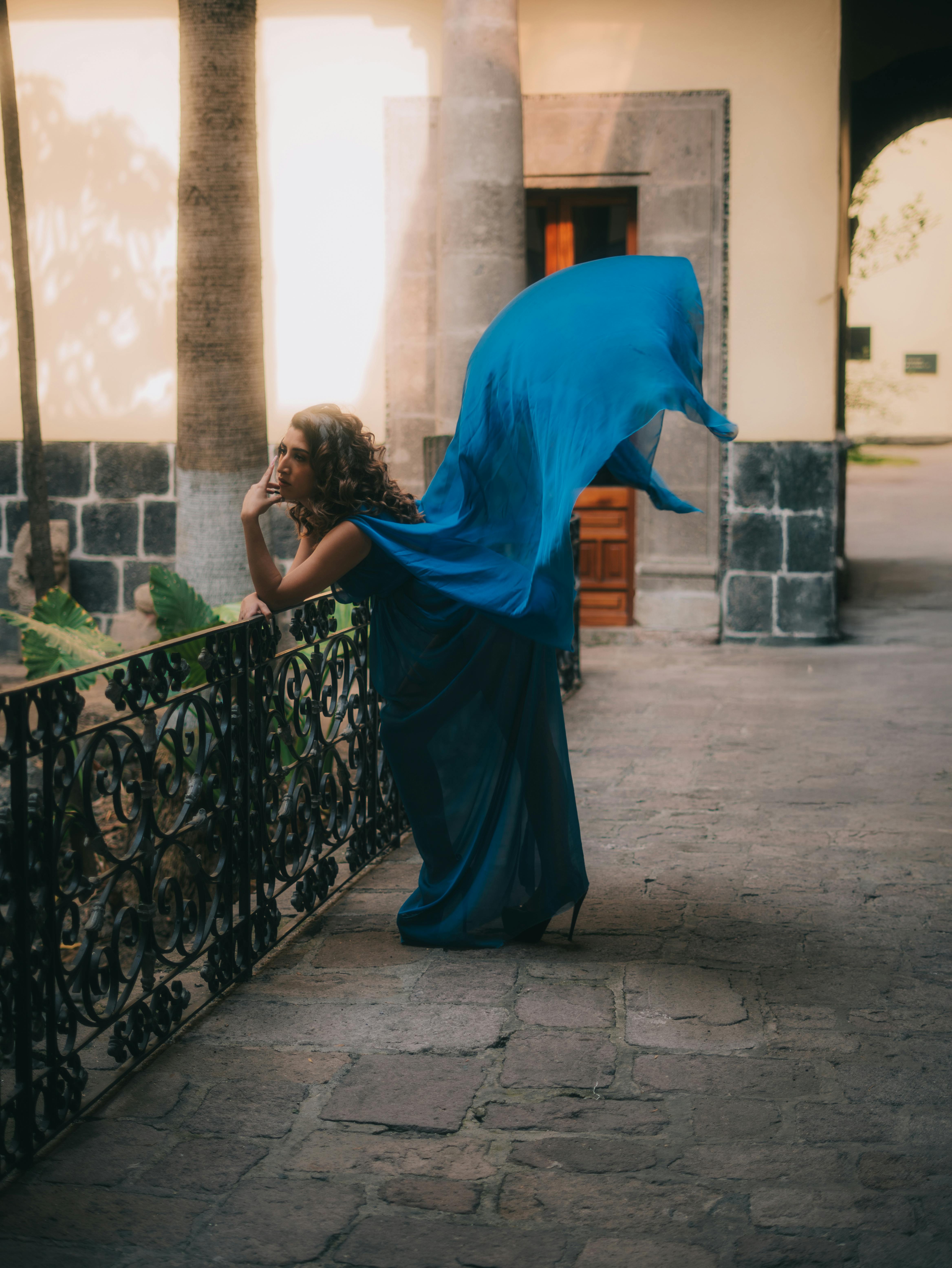 Gratis Gaun Biru Foto Stok