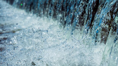 Close-up of Water Drops on Rainy Day