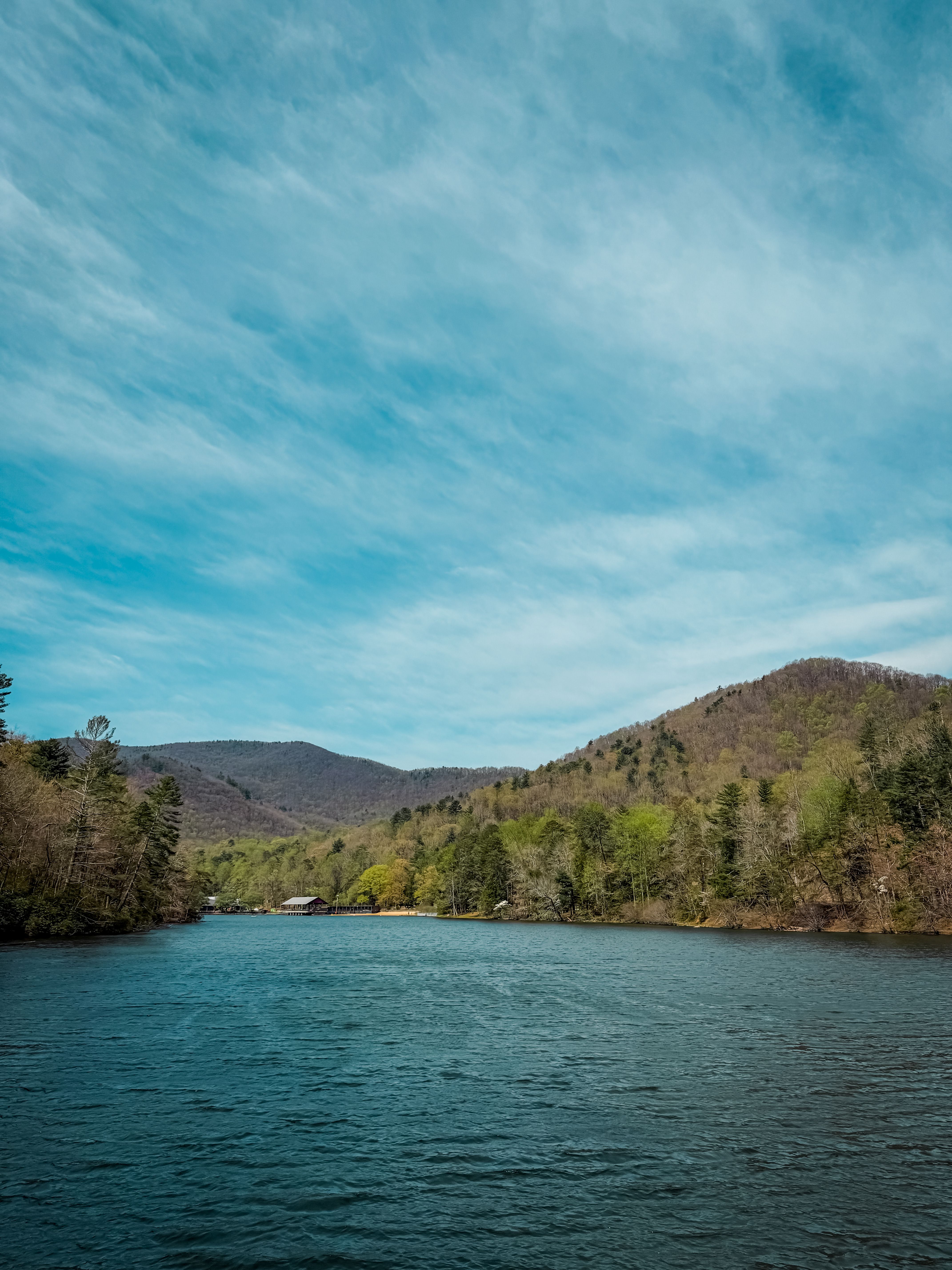 Scenic Mountain Lake with Blue Sky · Free Stock Photo