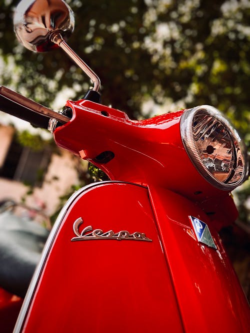 Free Red Motor Scooter Stock Photo