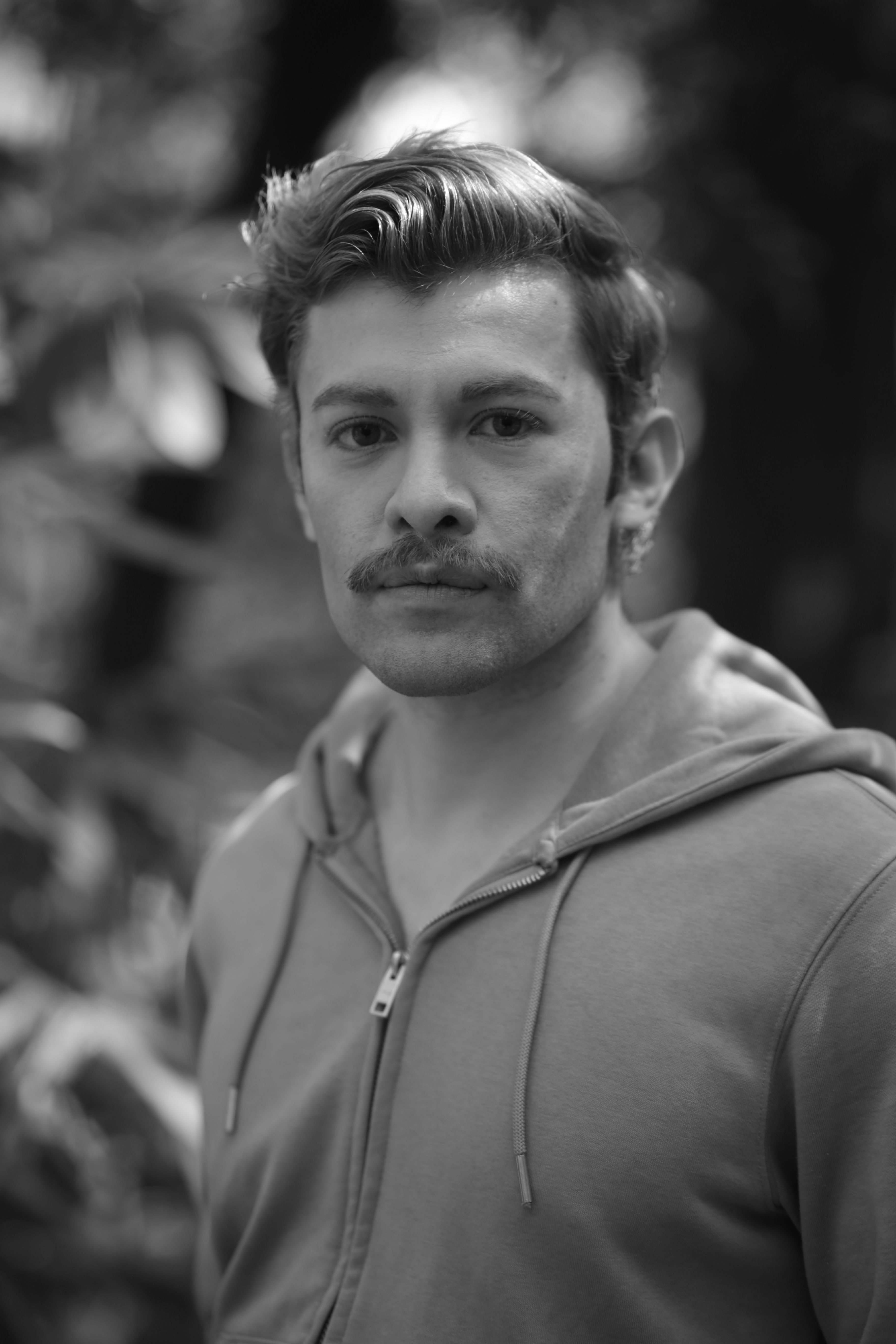 Black and White Portrait in Urban Setting · Free Stock Photo