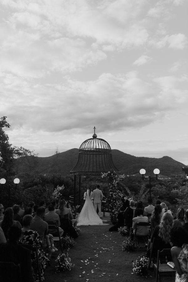 Pre-wedding outdoor ceremony