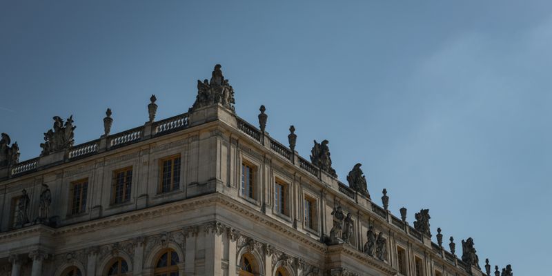 La fachada del palacio de Versalles