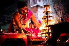 Holy dip and puja at Brajghat with a ghat priest