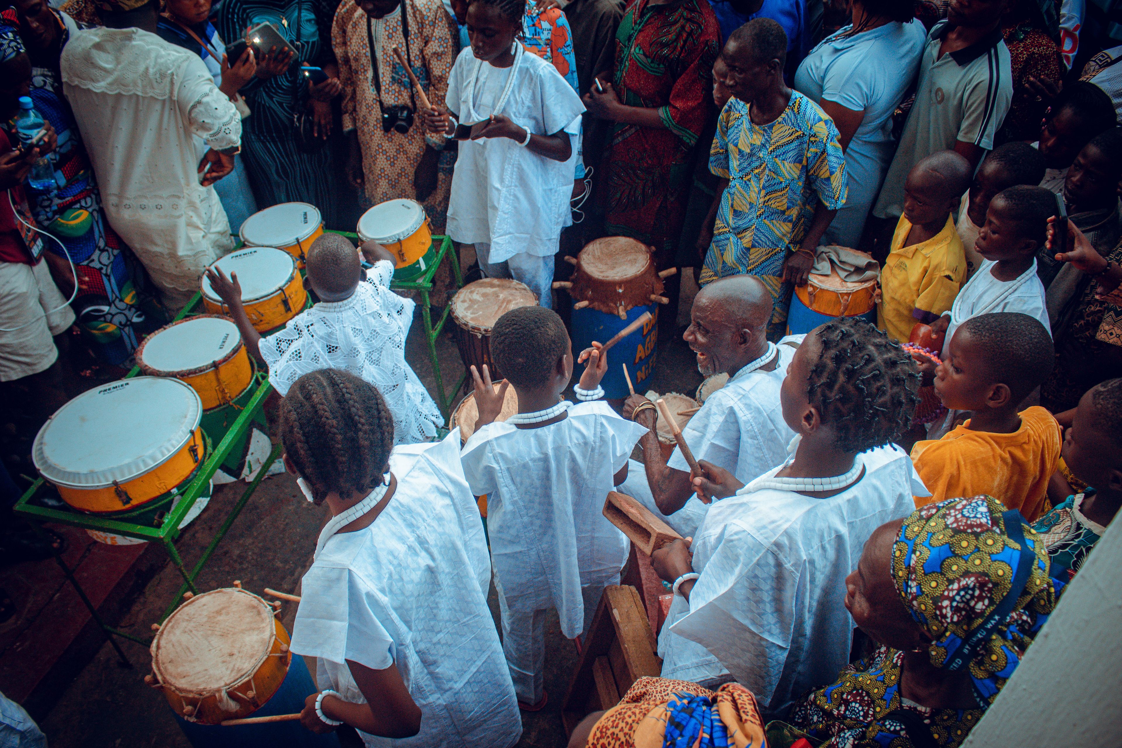 Osun festival procession crowd