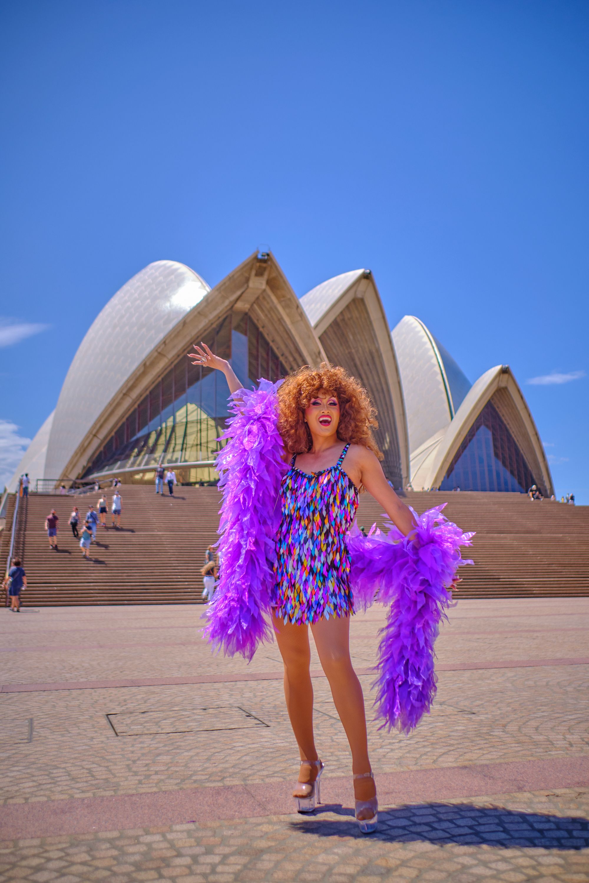 Drag Performer in Front of Sydney Opera House · Free Stock Photo