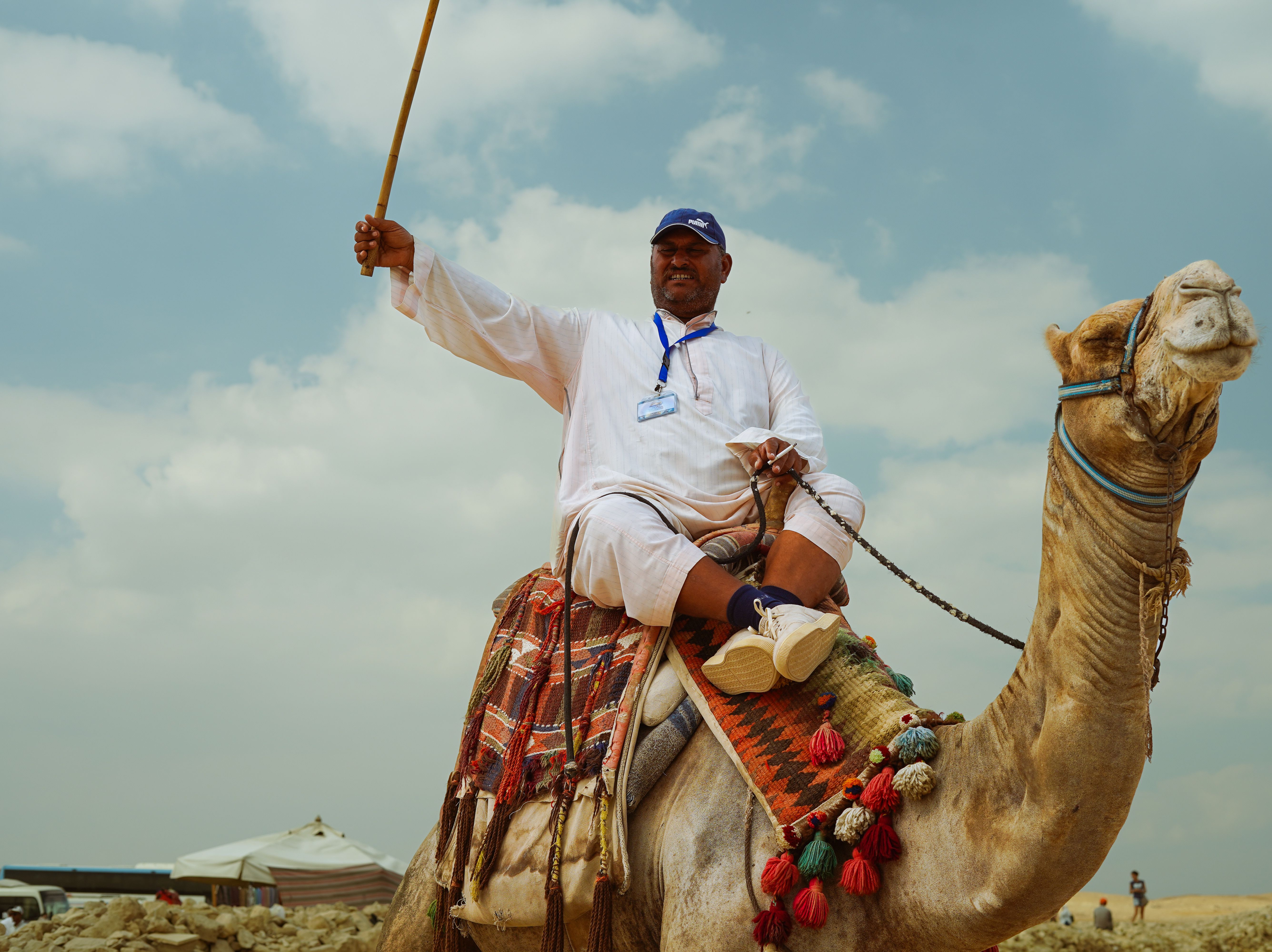 Camel Rider in Giza Desert · Free Stock Photo