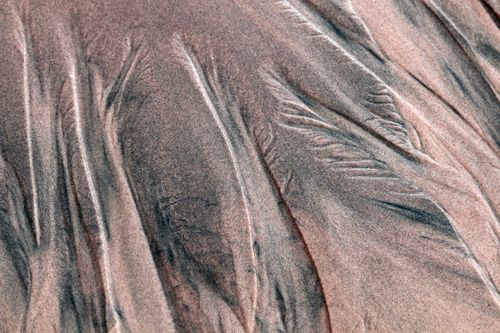 Free Close-up of unique sand patterns on a beach in Guaratuba, Brazil. Stock Photo