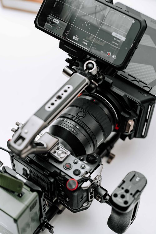 Camera Rig Top View Professional Camera Rig with Accessories · Free Stock Photo